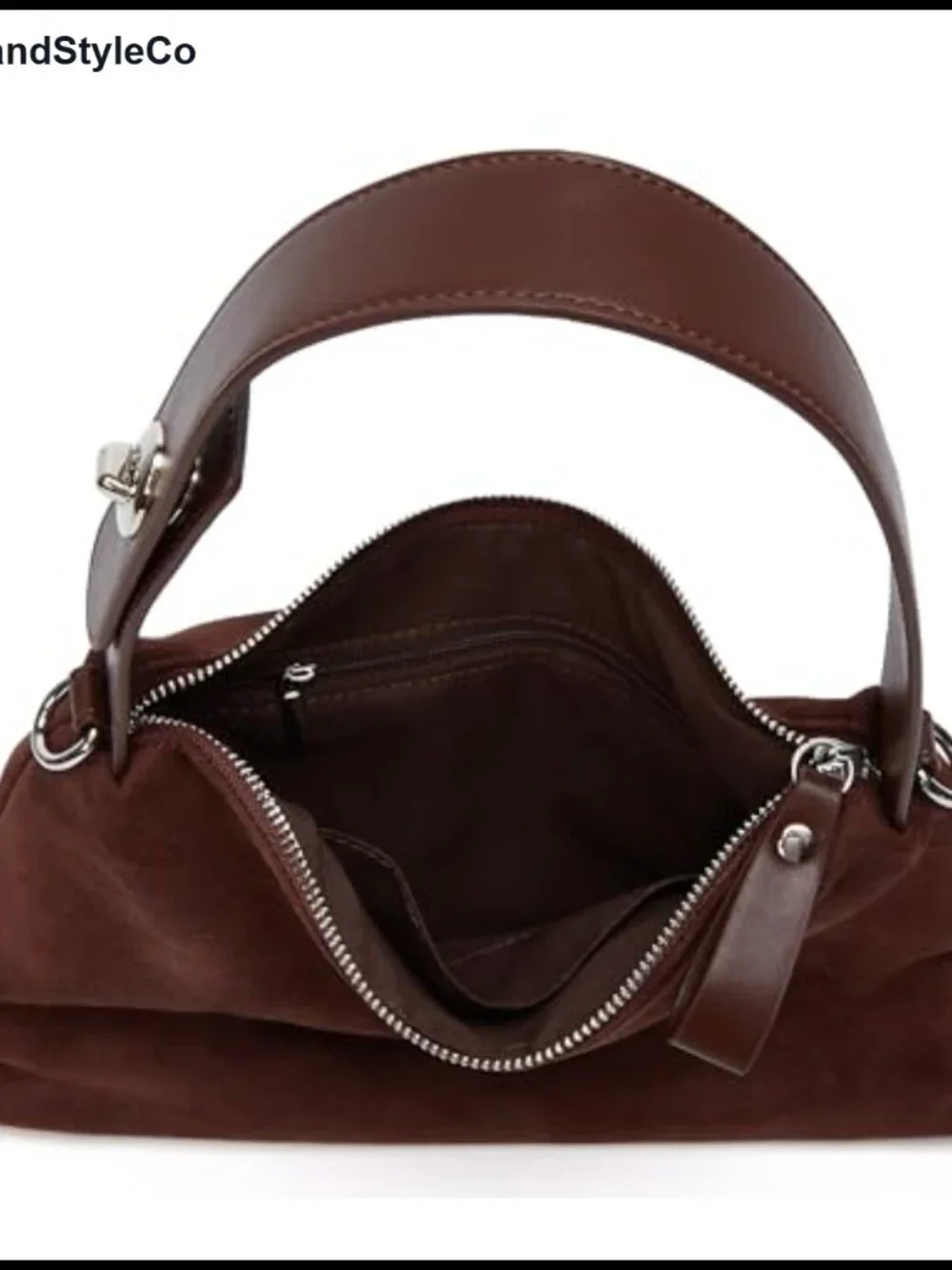 Faux Suede Crescent Hobo Bag Crossbody with Top Handle Adjustable Strap